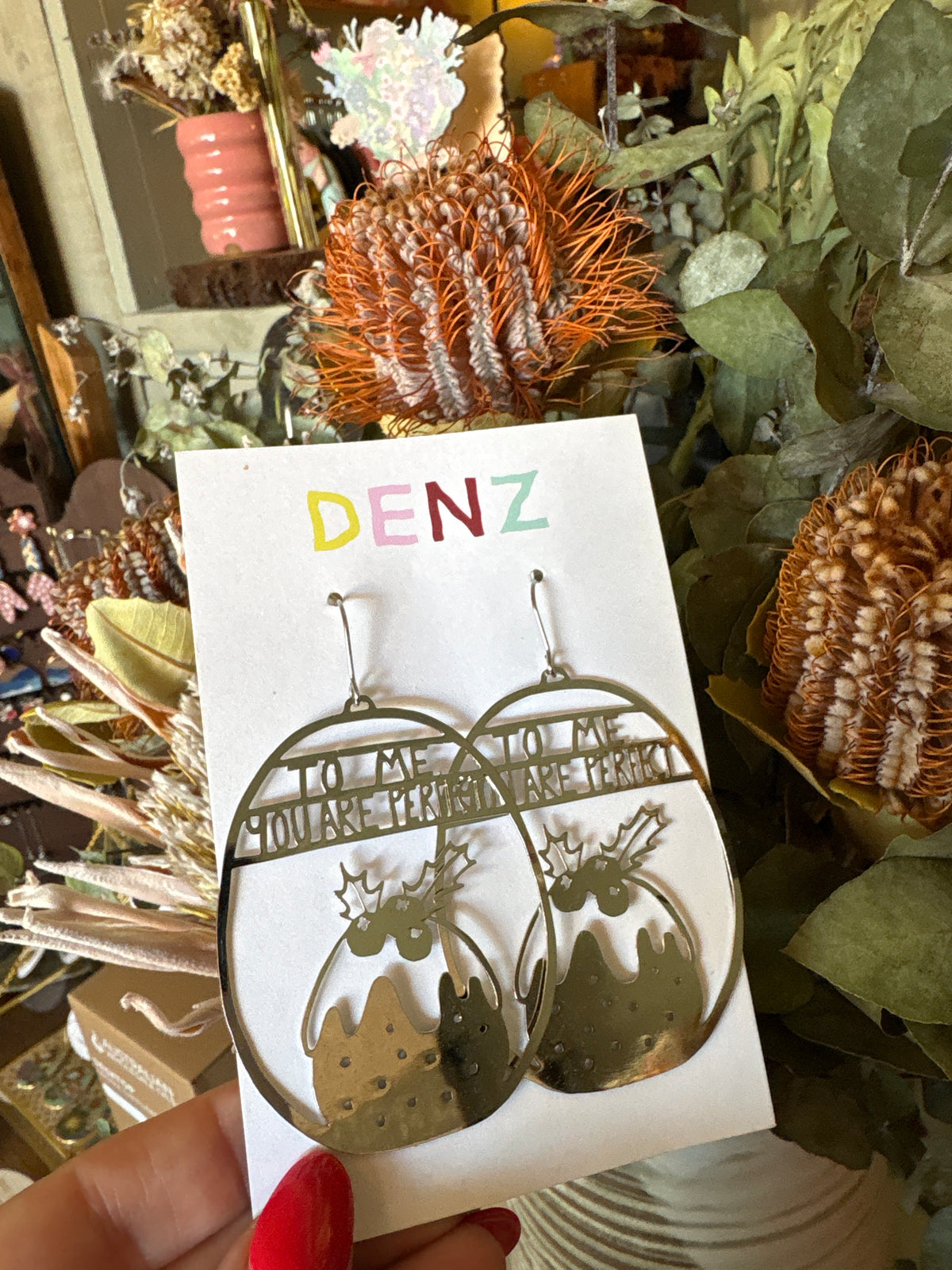 Denz earrings - To Me You Are Perfect (silver)