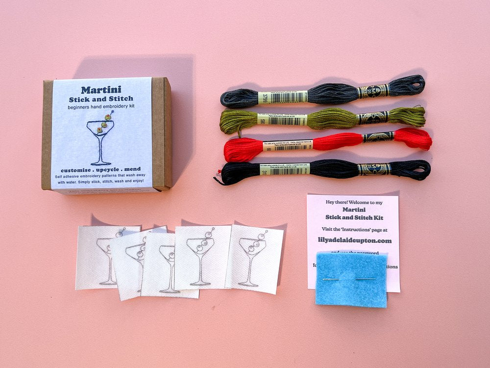 Lily Upton Martini Mini Stick and Stitch Kit