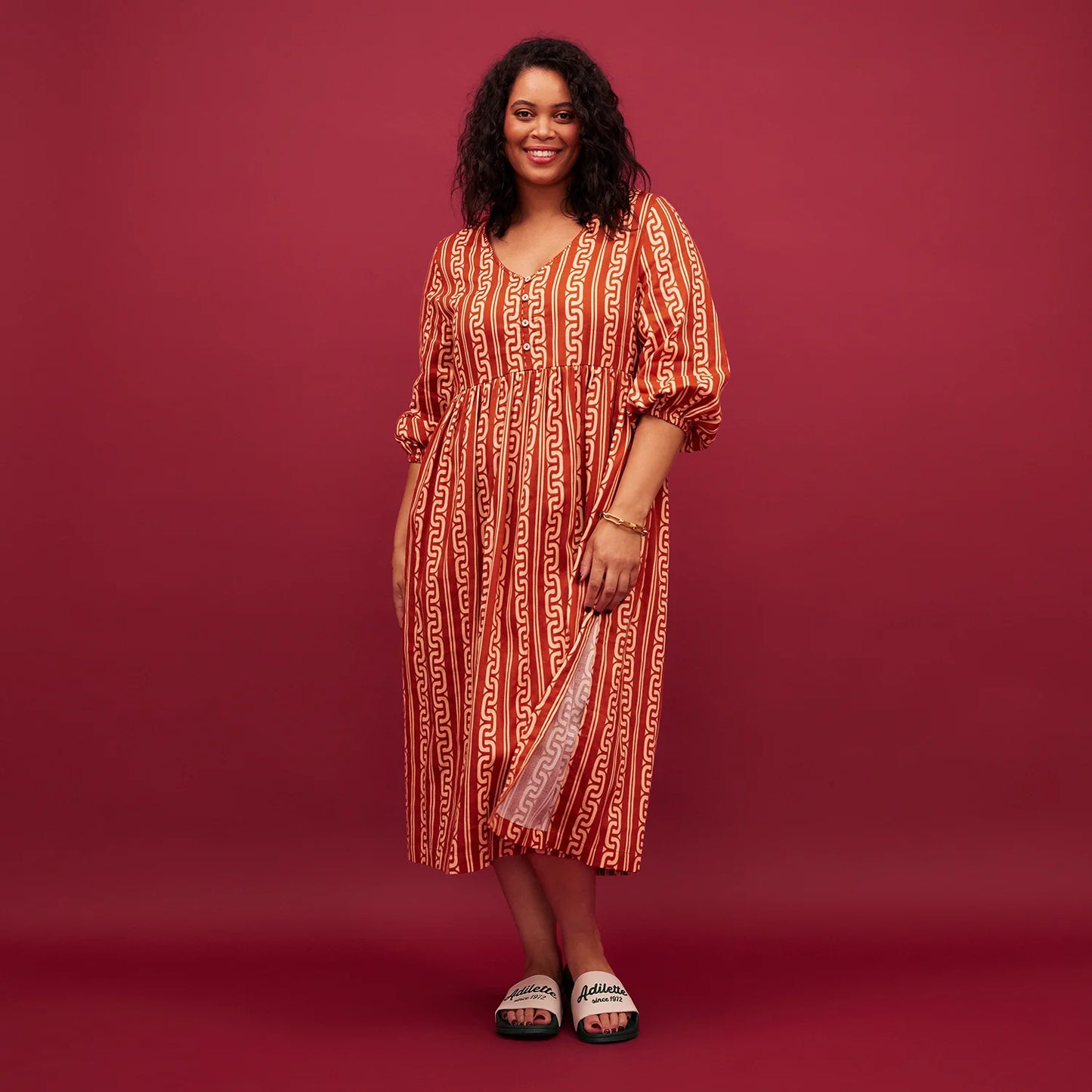 Sage and Clare Fidel 3/4 Sleeve Maxi Dress