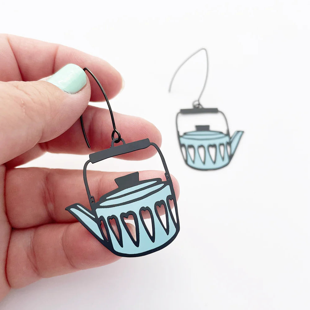 Denz Scandi Tea Pot Earrings - various colours