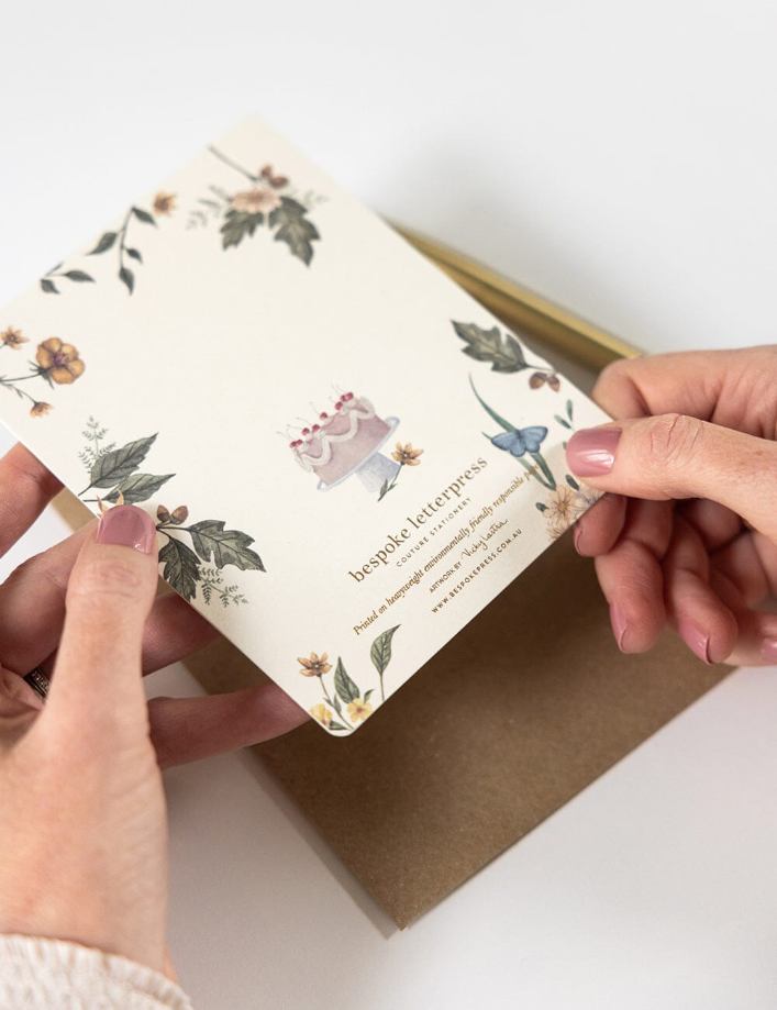 Bespoke Letterpress - Sweetest Birthday Wishes Card