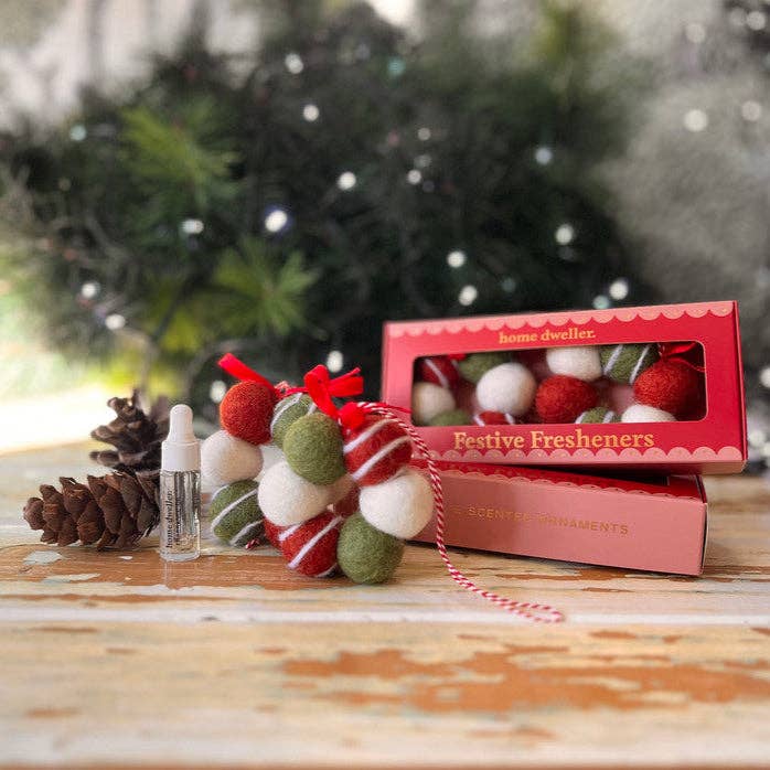 Festive Fresheners - STRIPES - Reusable Scented Ornaments