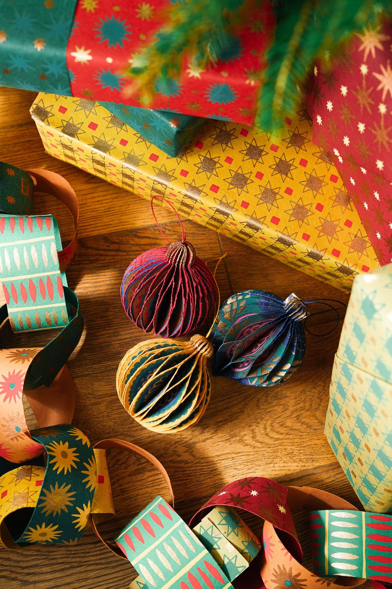 Blue Bauble Honeycomb Decoration