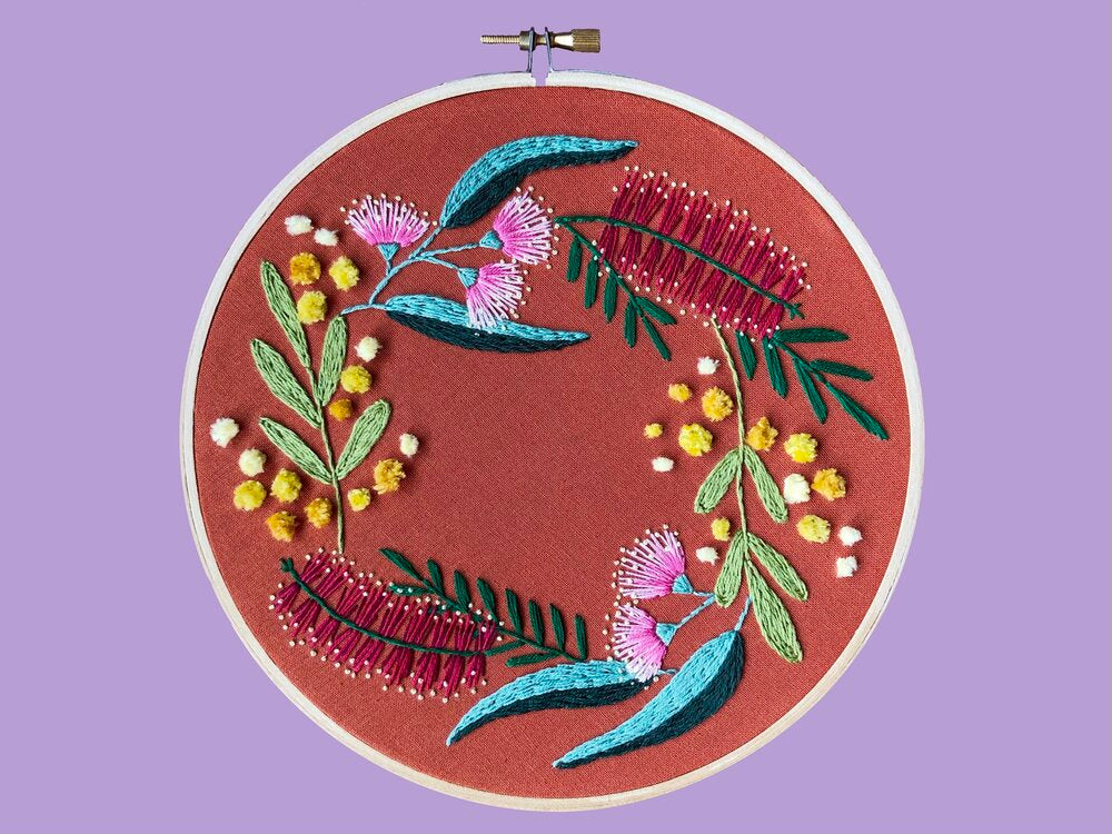 Lily Upton Fuzzy Wattle Wreath Stitch Kit