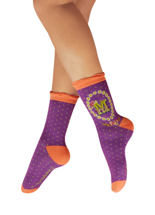 POWDER Letter Socks
