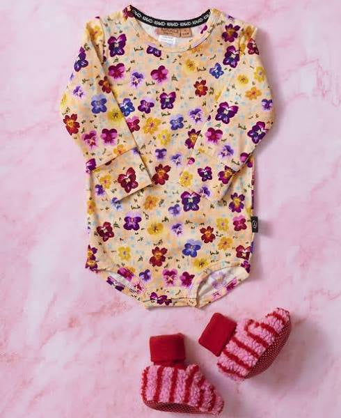 Kip and Co Long Sleeve Romper - Pansy