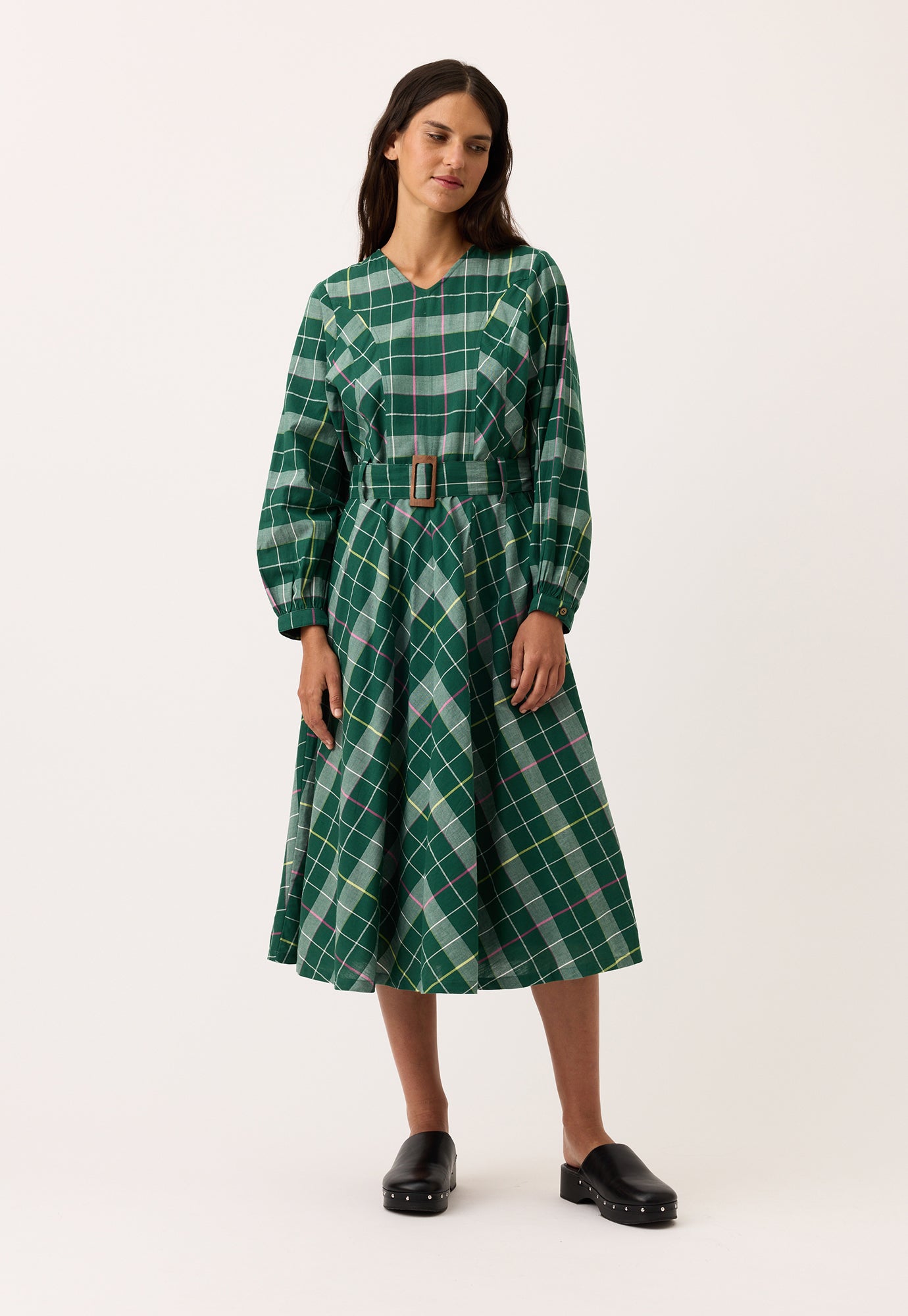 Nancybird Mona Dress - Fern Check