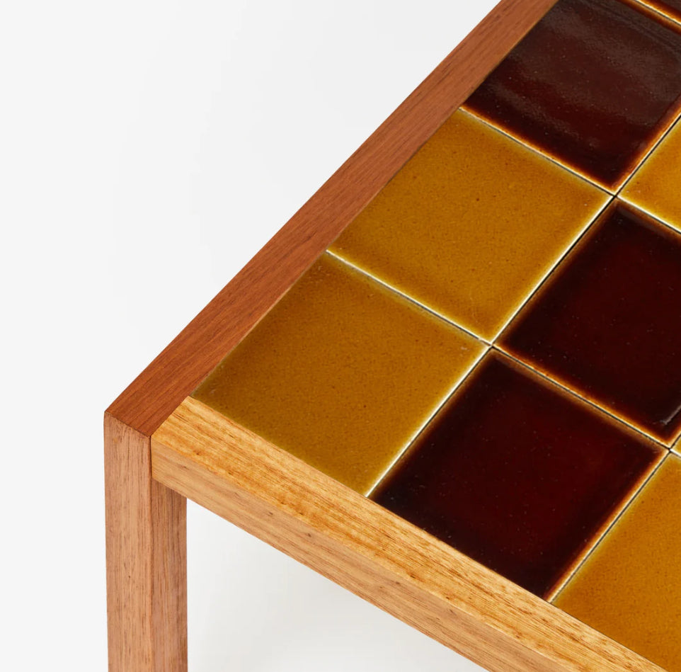 Bonnie and Neil Tiled Coffee Table Chocolate/Mustard