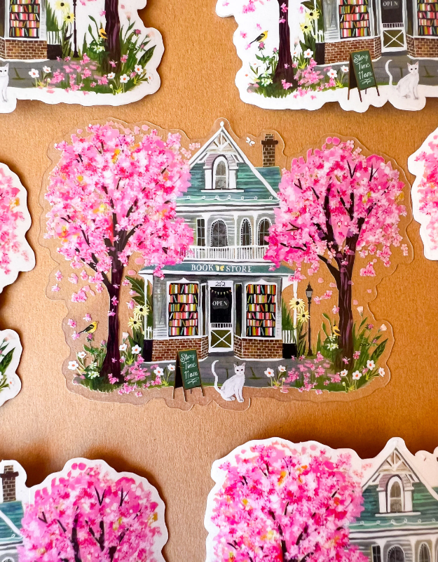 Katie Daisy ‘Bookstore’ Clear Sticker