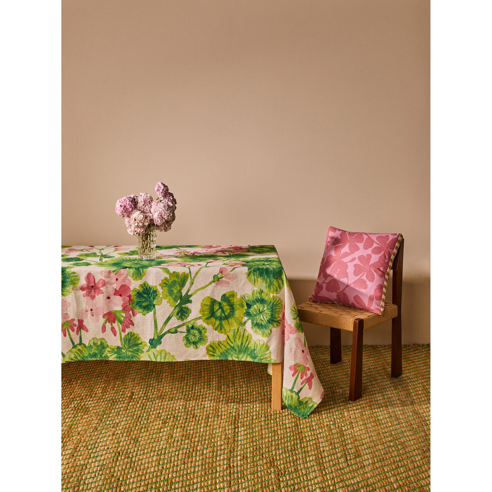 Bonnie and Neil Tablecloth - Geranium Multi