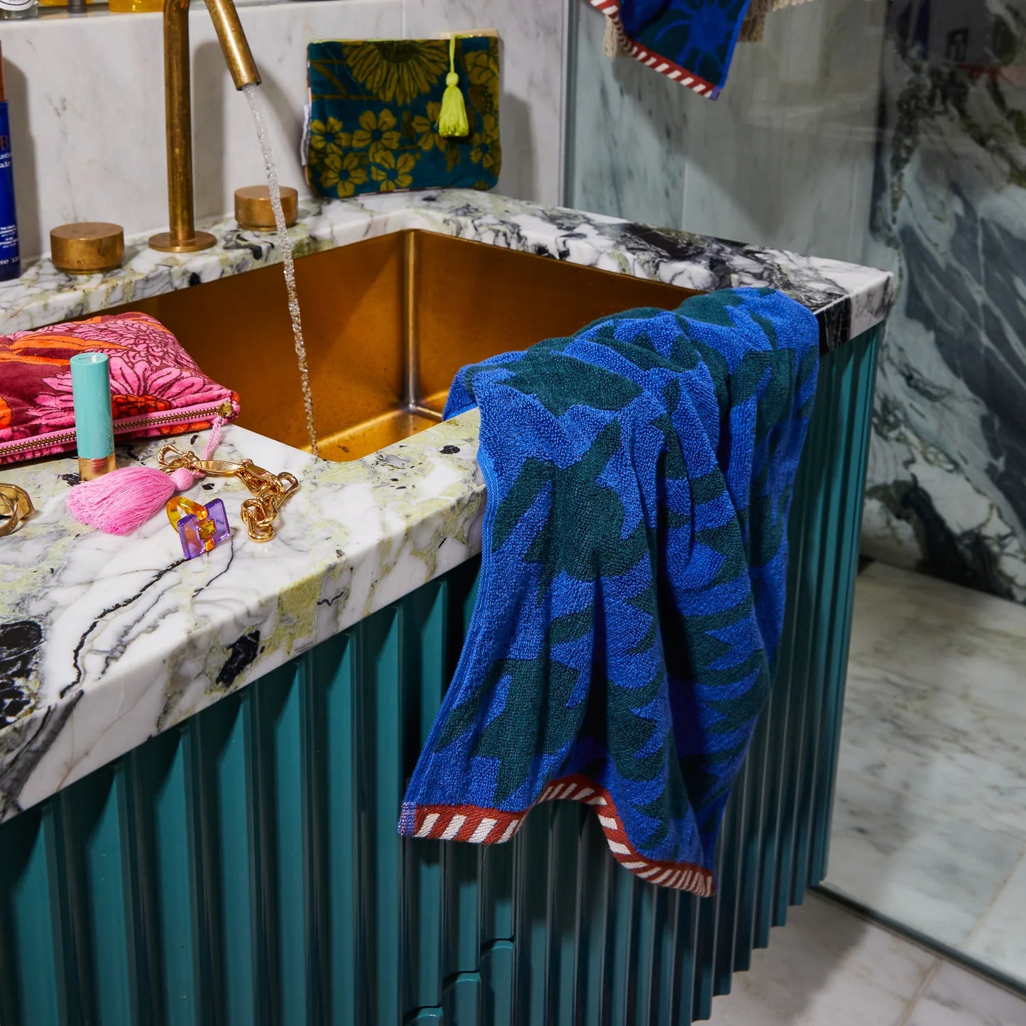 Sage and Clare Benita Bath Sheet Lapis