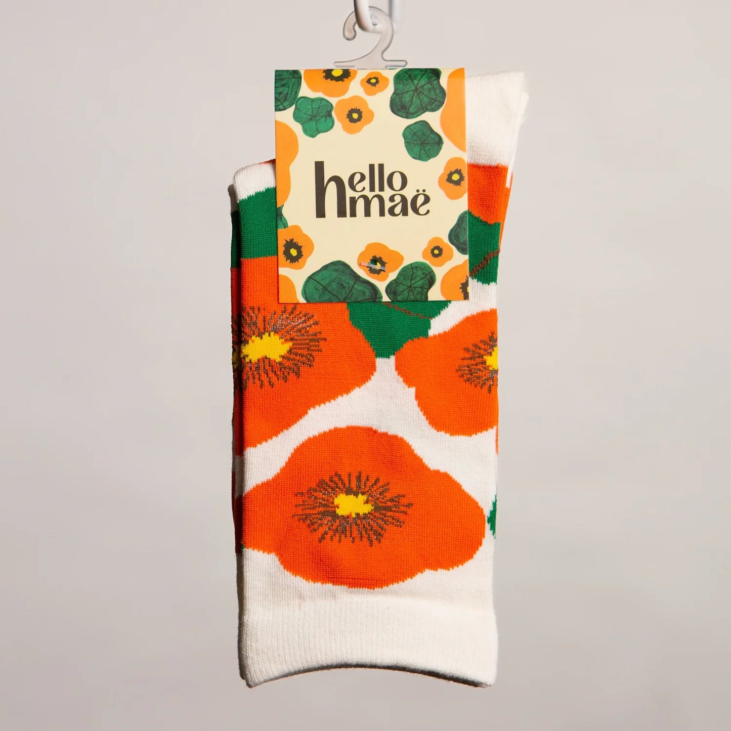Hello Maë Nasturtium Socks - Off White