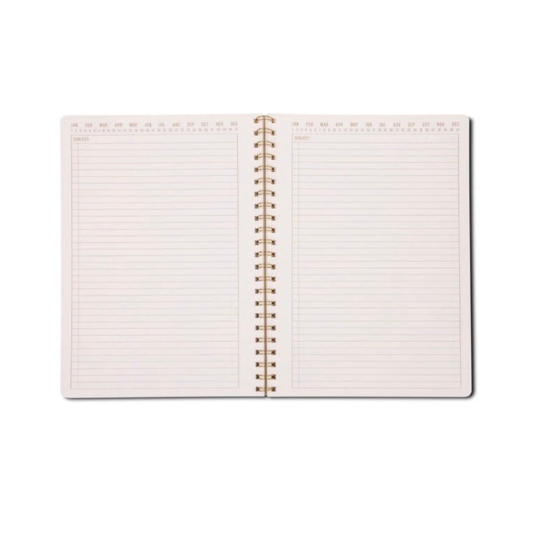 Large Twinwire Notebook - Orange check