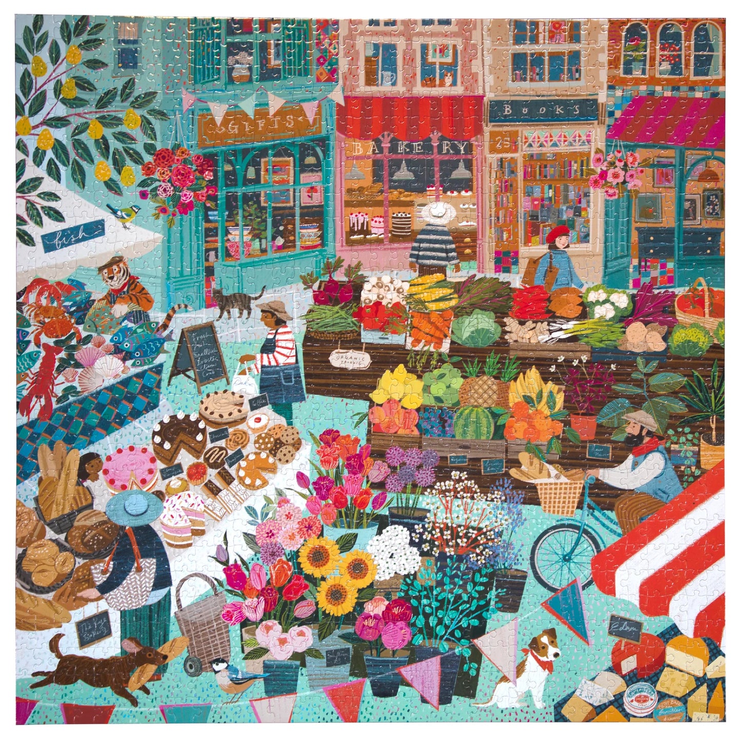 Eeboo 1000 piece puzzle - English Green Market