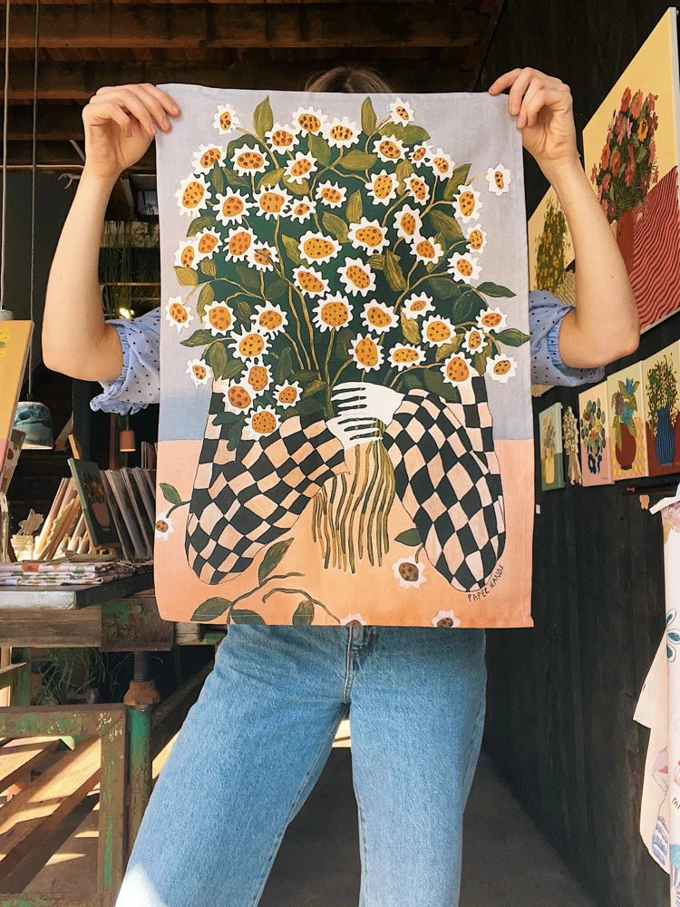 Paper Hands Art Tea Towel - Various