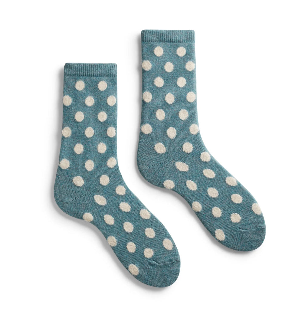 lisa b Women’s Merino Wool and Cashmere Socks - Dot
