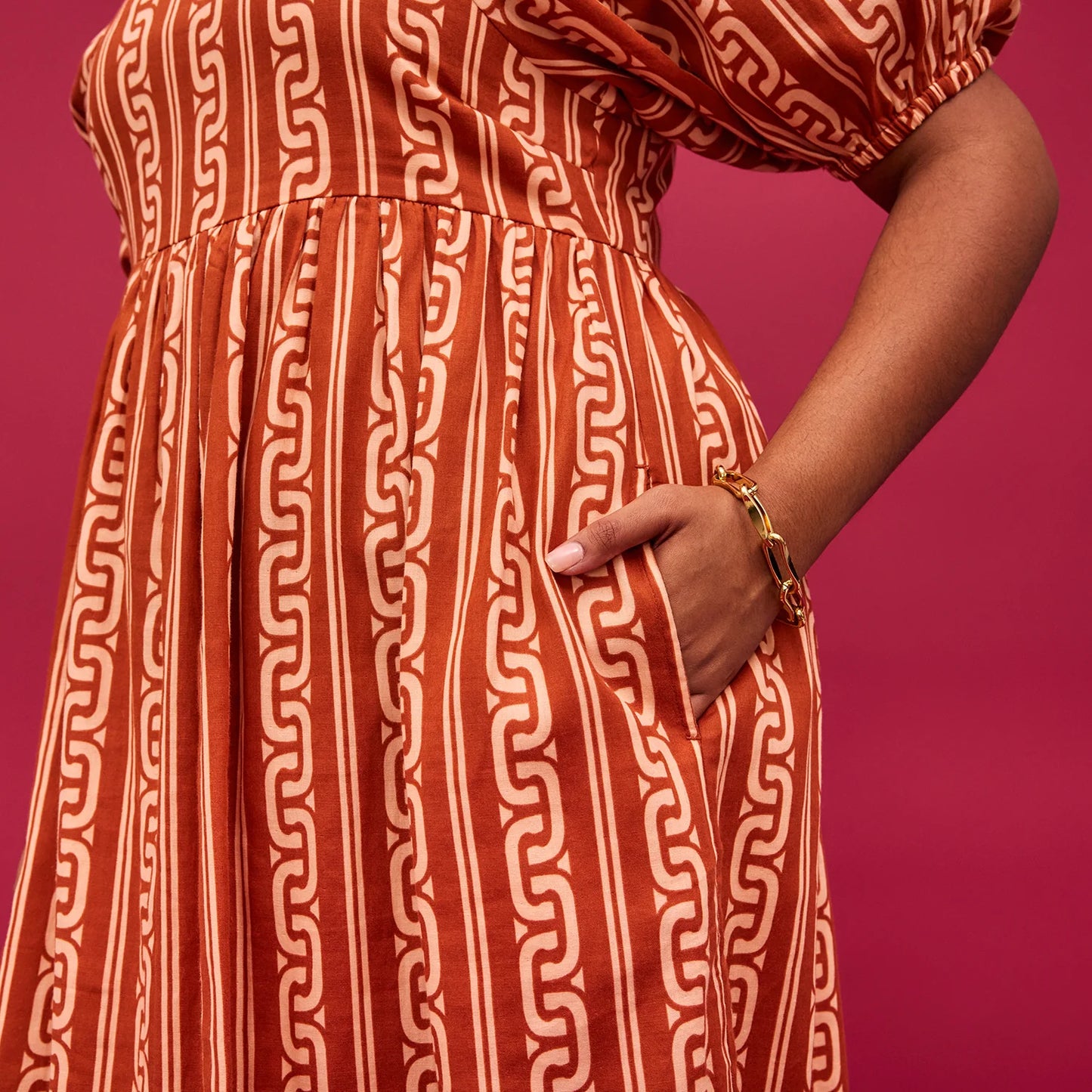Sage and Clare Fidel Puff Sleeve Maxi Dress