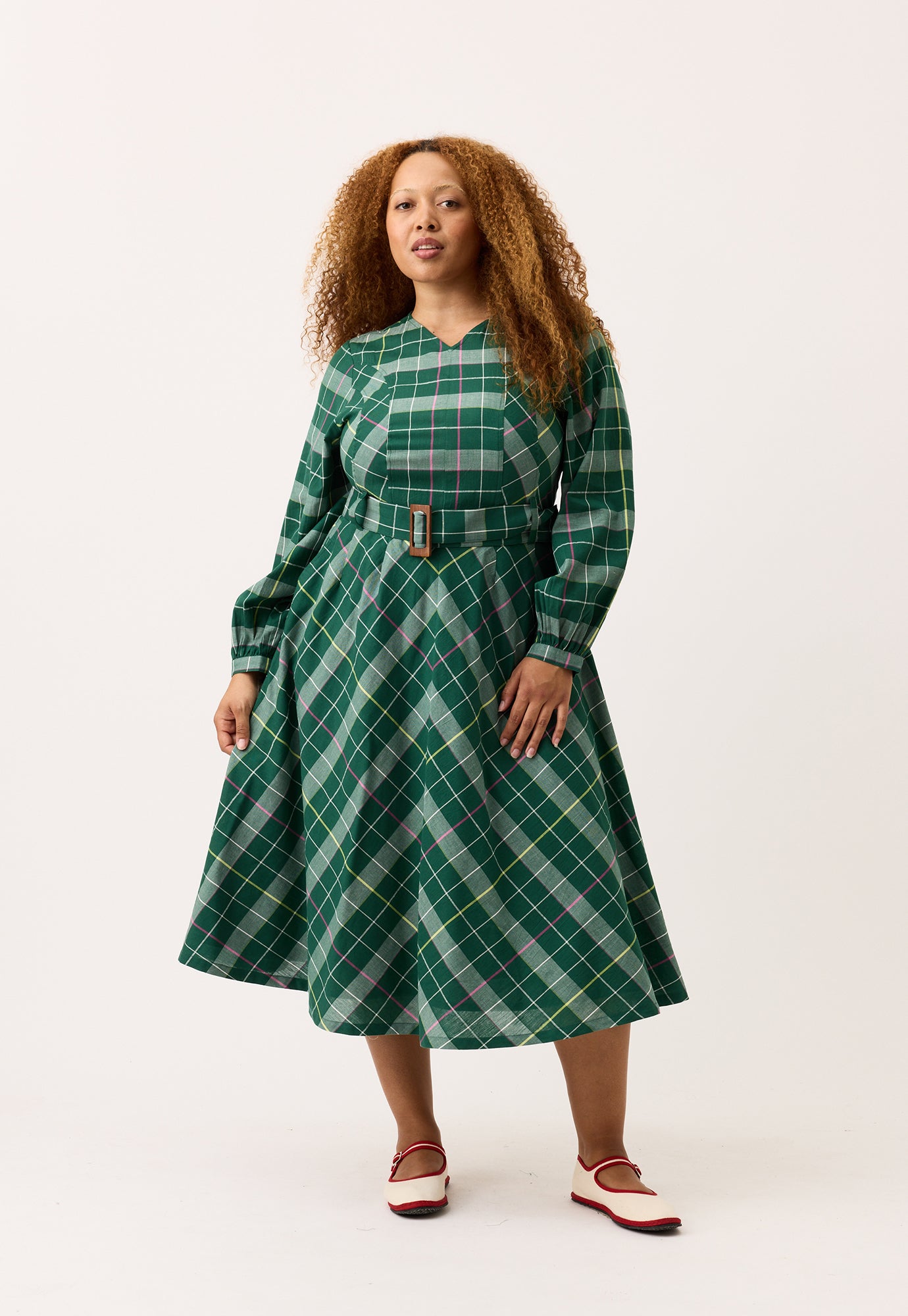 Nancybird Mona Dress - Fern Check