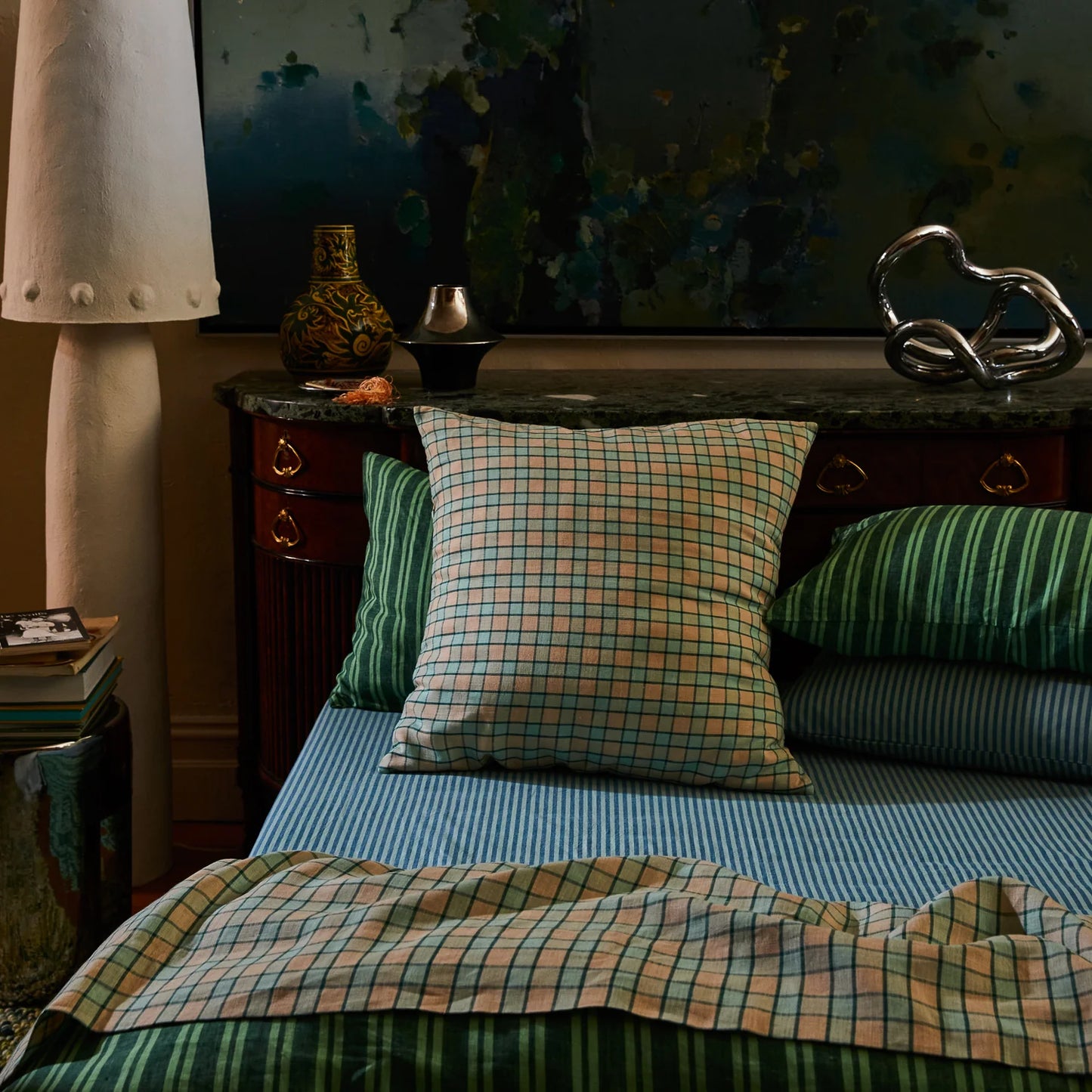 Sage and Clare Marquis Linen Euro Pillowcases
