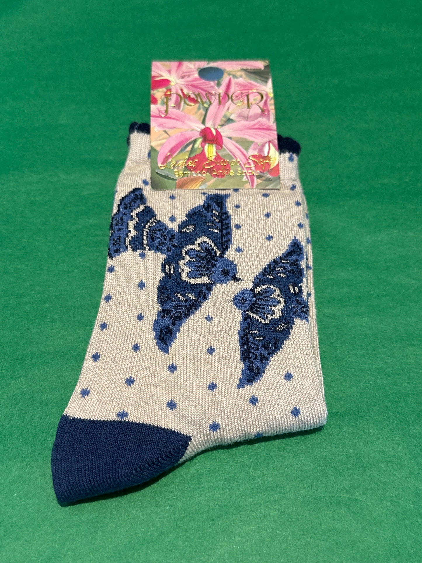 Powder Ankle Socks - Blue Birds