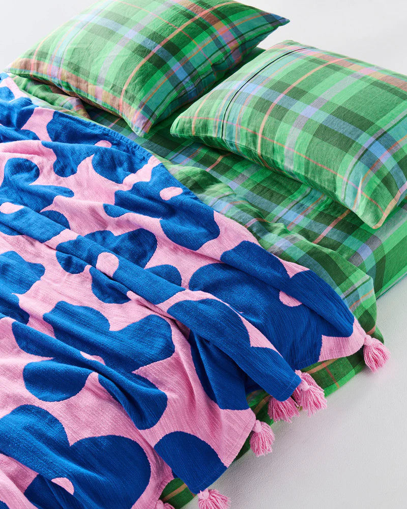 Jewel of the Nile Tartan Linen Fitted Sheet