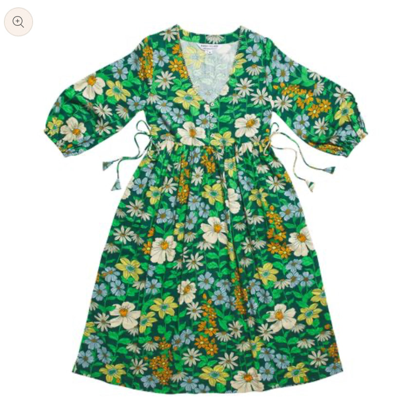 Sage and Clare Floria 3/4 sleeve maxi Dress