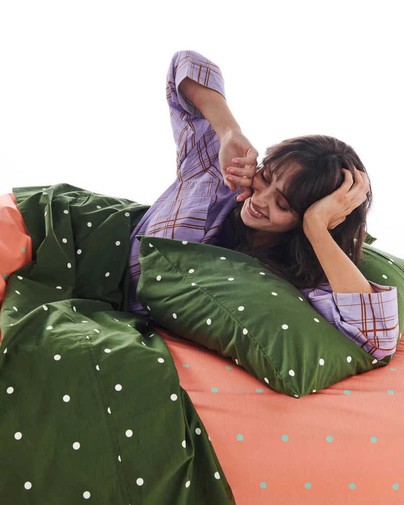 Polkadot Cactus Cotton Pillowcases