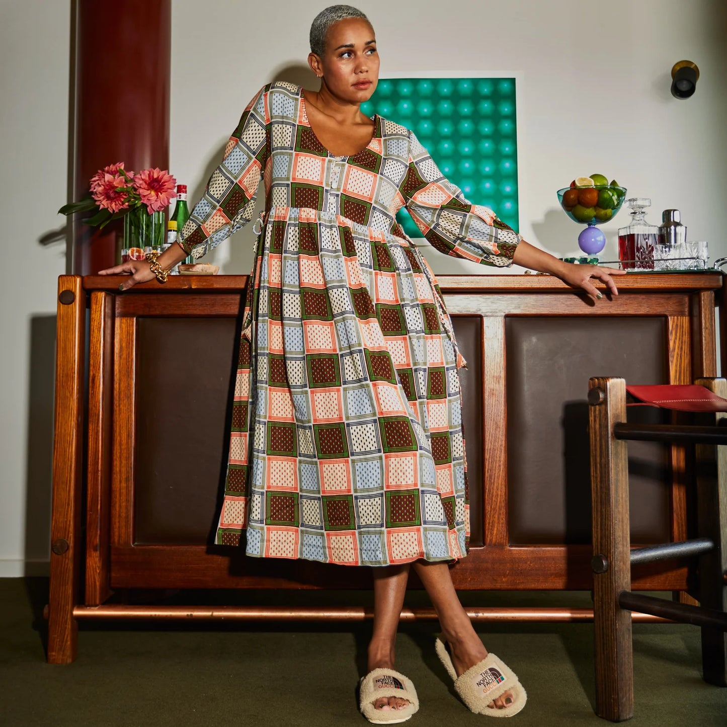 Sage and Clare Gia 3/4 Sleeve Maxi Dress