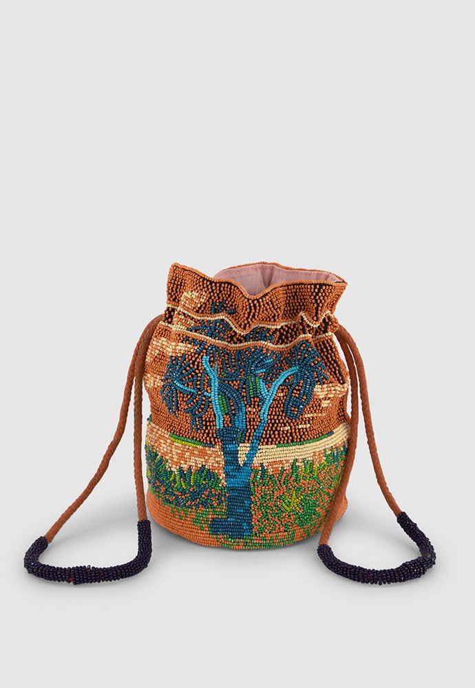 Nancybird - Beaded Pouch - Cork Tree