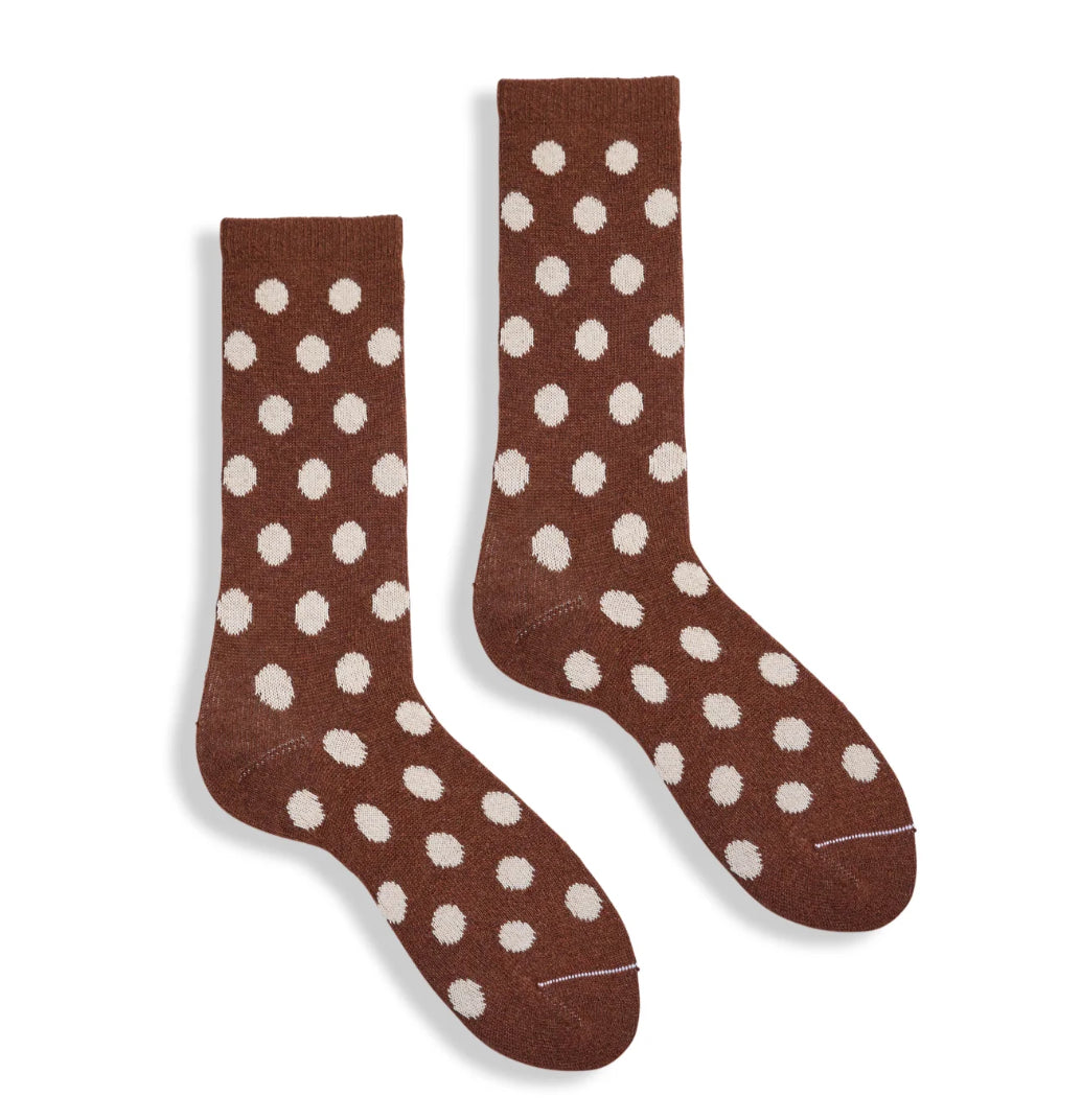 lisa b Women’s Merino Wool and Cashmere Socks - Dot