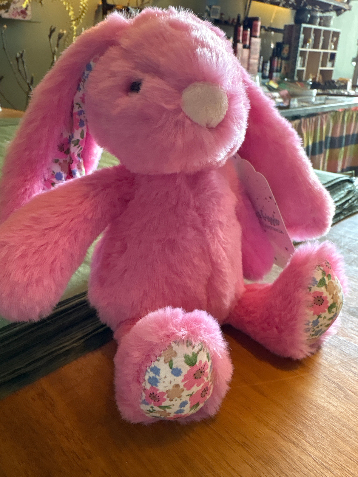 Rattle Bunny with Fabric Ears