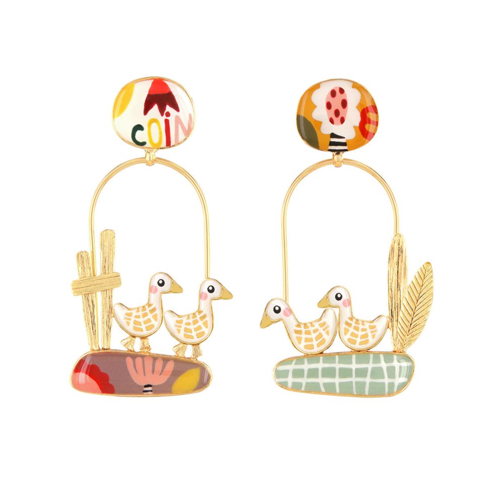 Taratata Jewellery - Plume Stud Long Earring