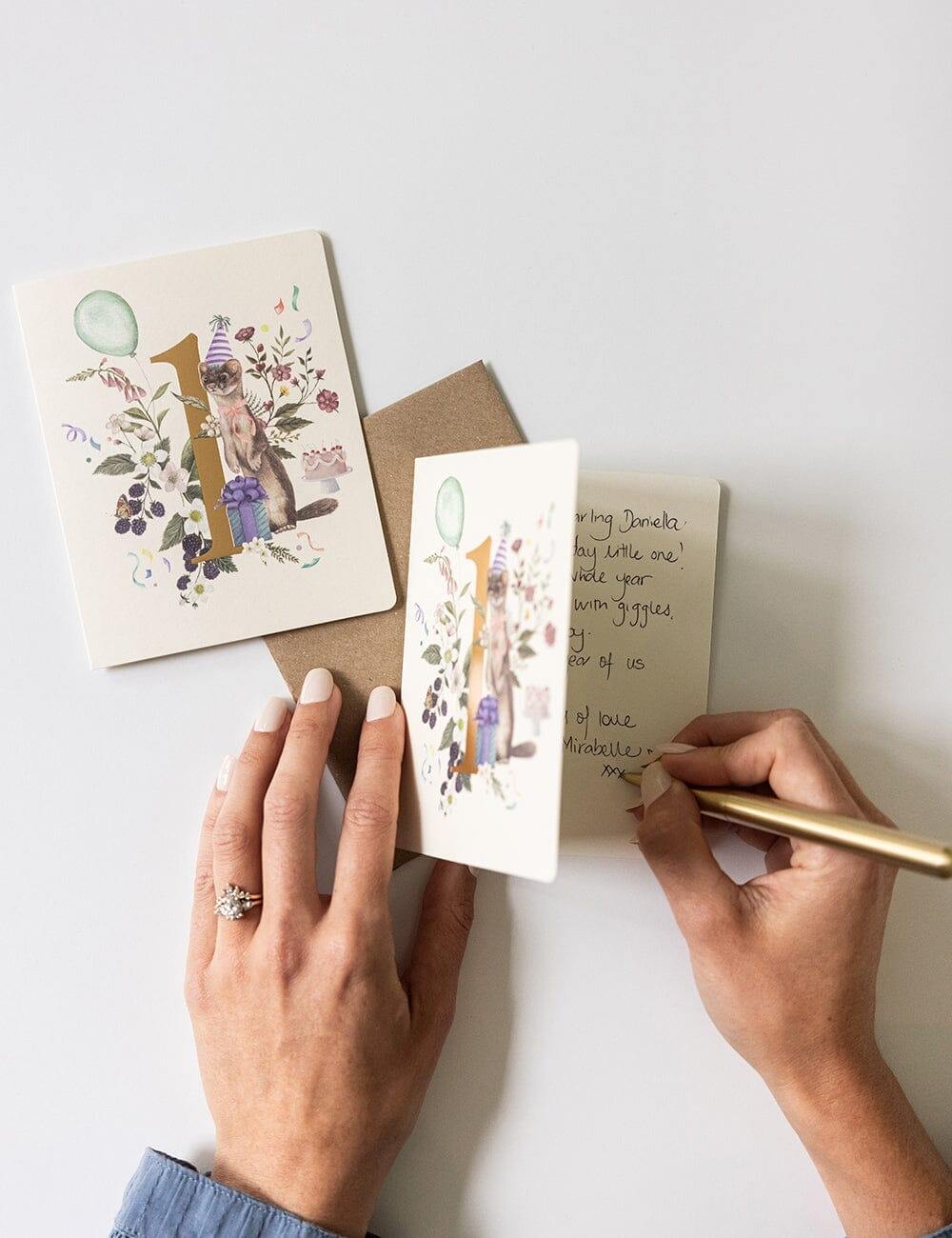 Bespoke Letterpress - 1st Birthday Card