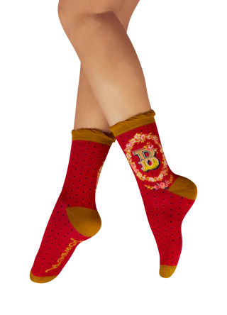 POWDER Letter Socks