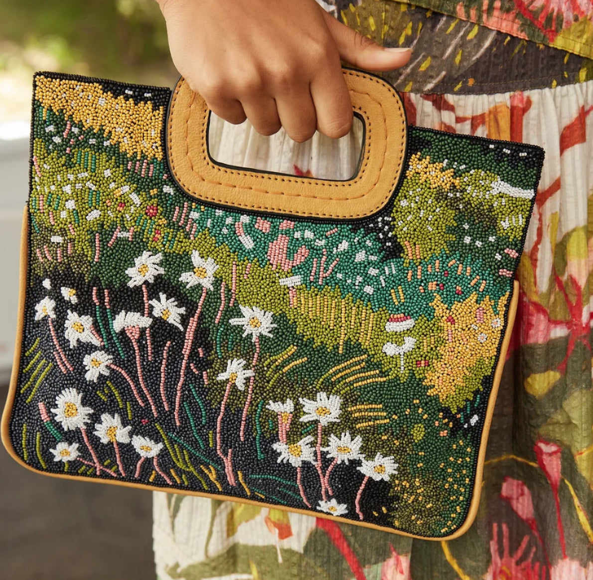 Nancybird Beaded Clutch Flower Garden