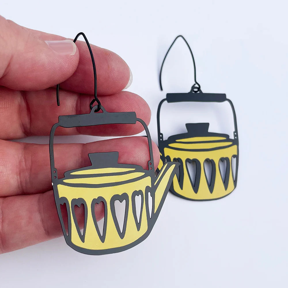 Denz Scandi Tea Pot Earrings - various colours
