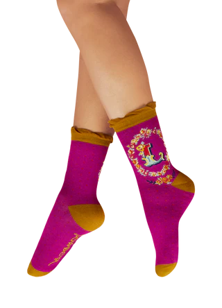 POWDER Letter Socks