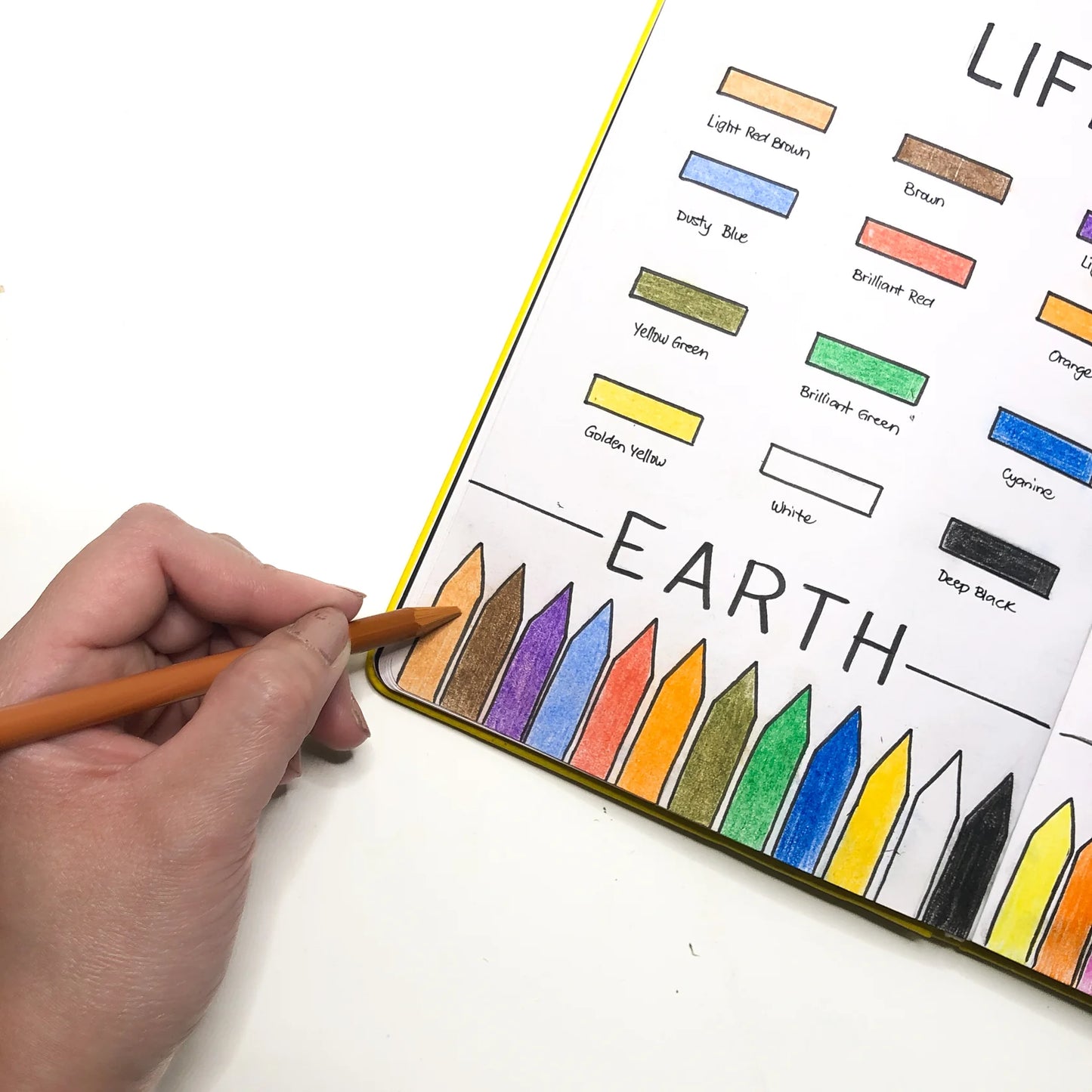 Life of Colour - Woodless Pastel Pencils (Earth colours) Set of 12