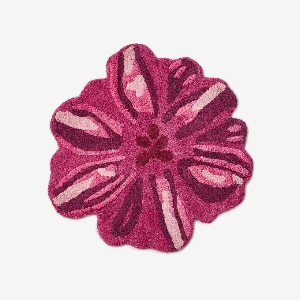 Bonnie and Neil Bath Mat - Meadow Pink