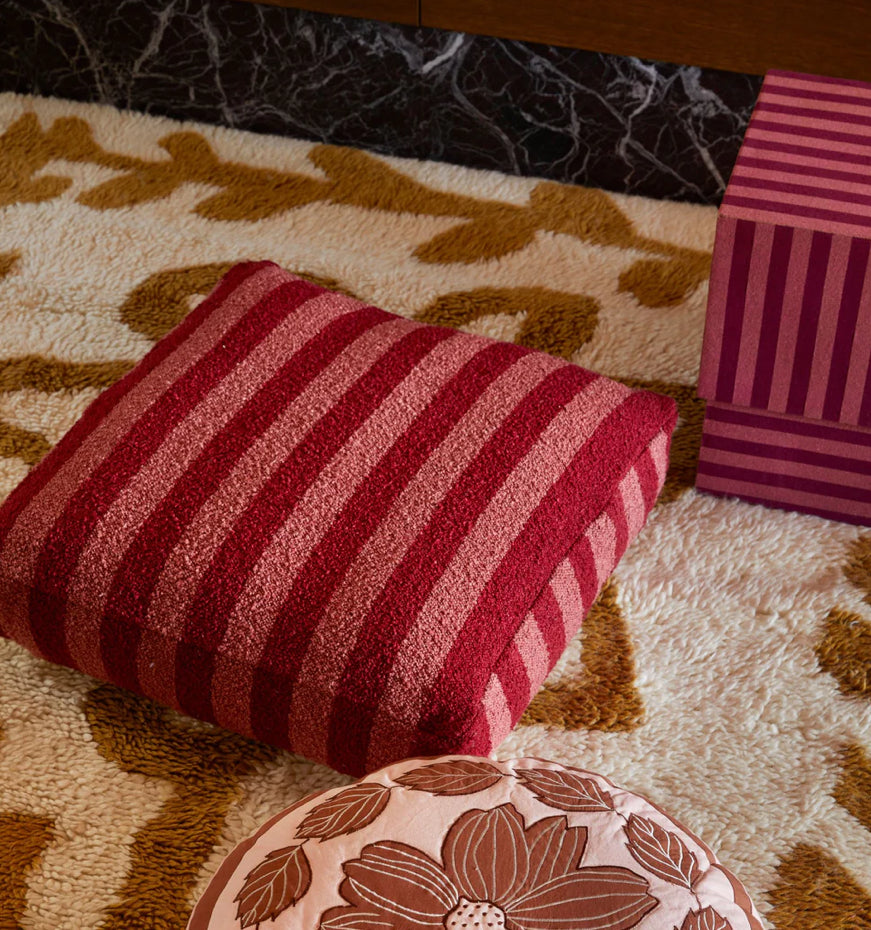 Bonnie and Neil Boucle Stripe Floor Cushion