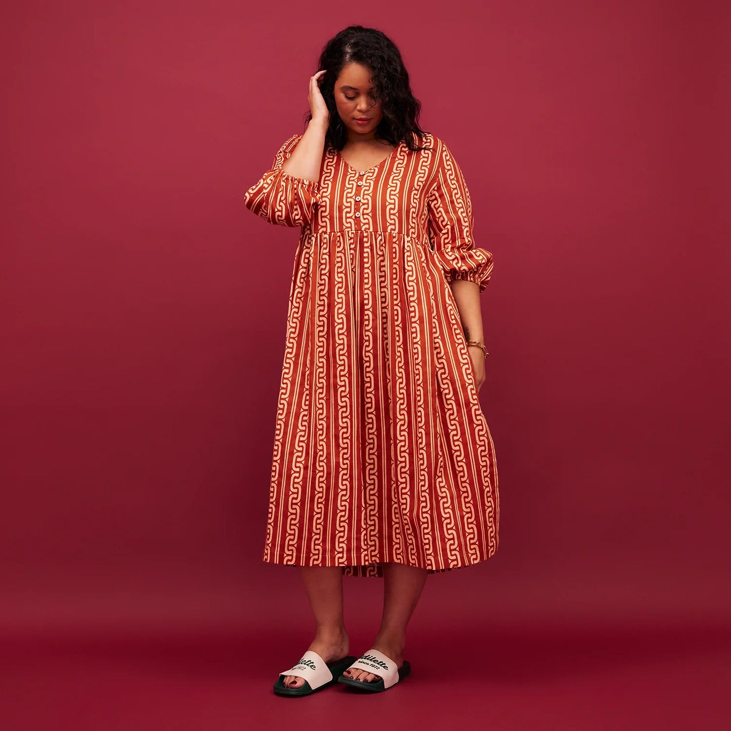 Sage and Clare Fidel 3/4 Sleeve Maxi Dress