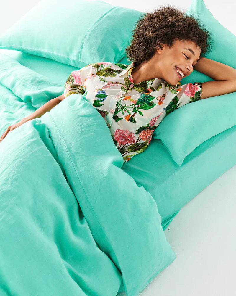 Opal Linen Fitted Sheet