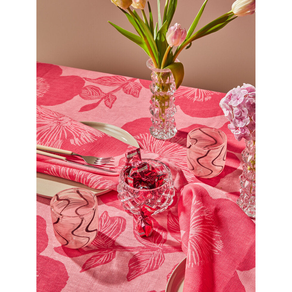 Bonnie and Neil Glass Tumblers - Pink Swirl