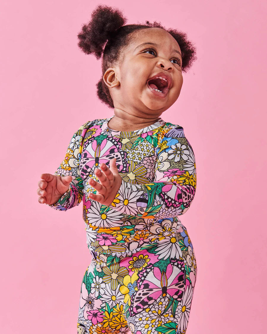 Kip and Co Drop Baby Crotch Pants - Bliss Floral