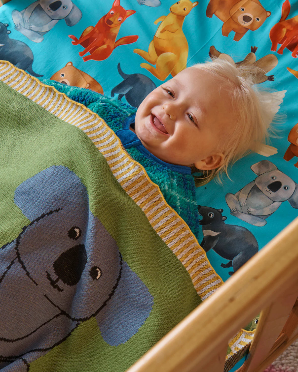 Home Among the Gum Trees Cotton Knitted Blanket