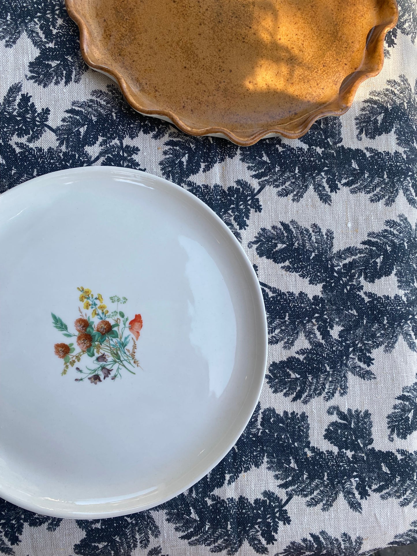 Bonnie and Neil Jacaranda Navy table runner