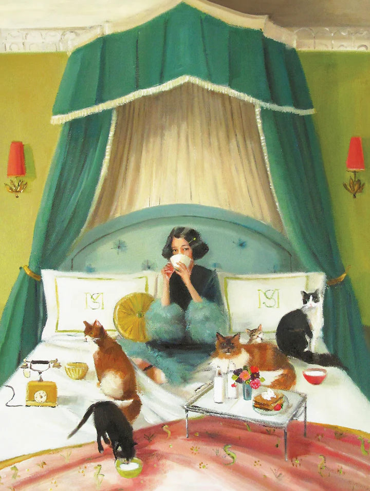 New York Puzzle Company - 500 piece puzzle - Breakfast In Bed