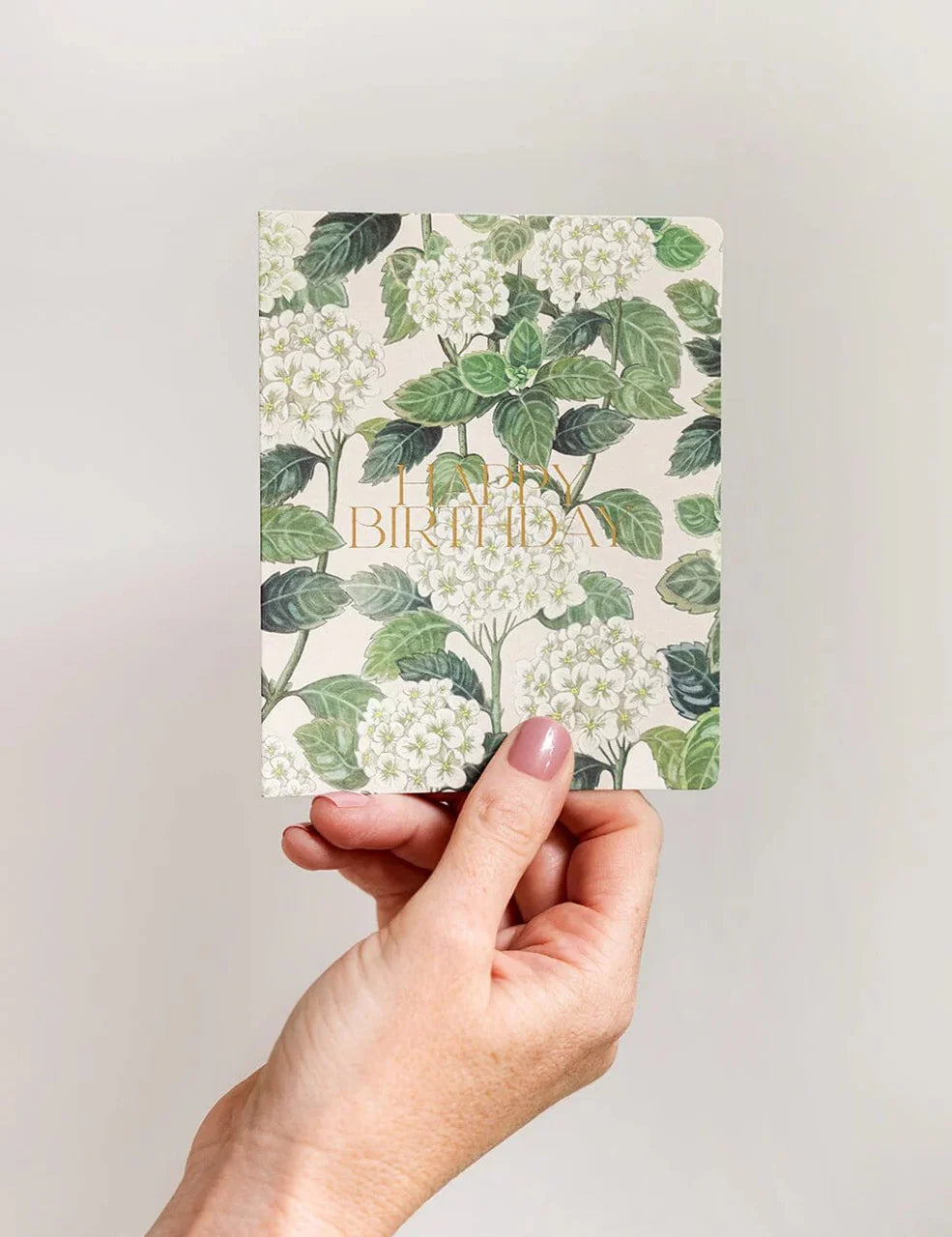 Bespoke Letterpress - Happy Birthday (Hydrangea)Card