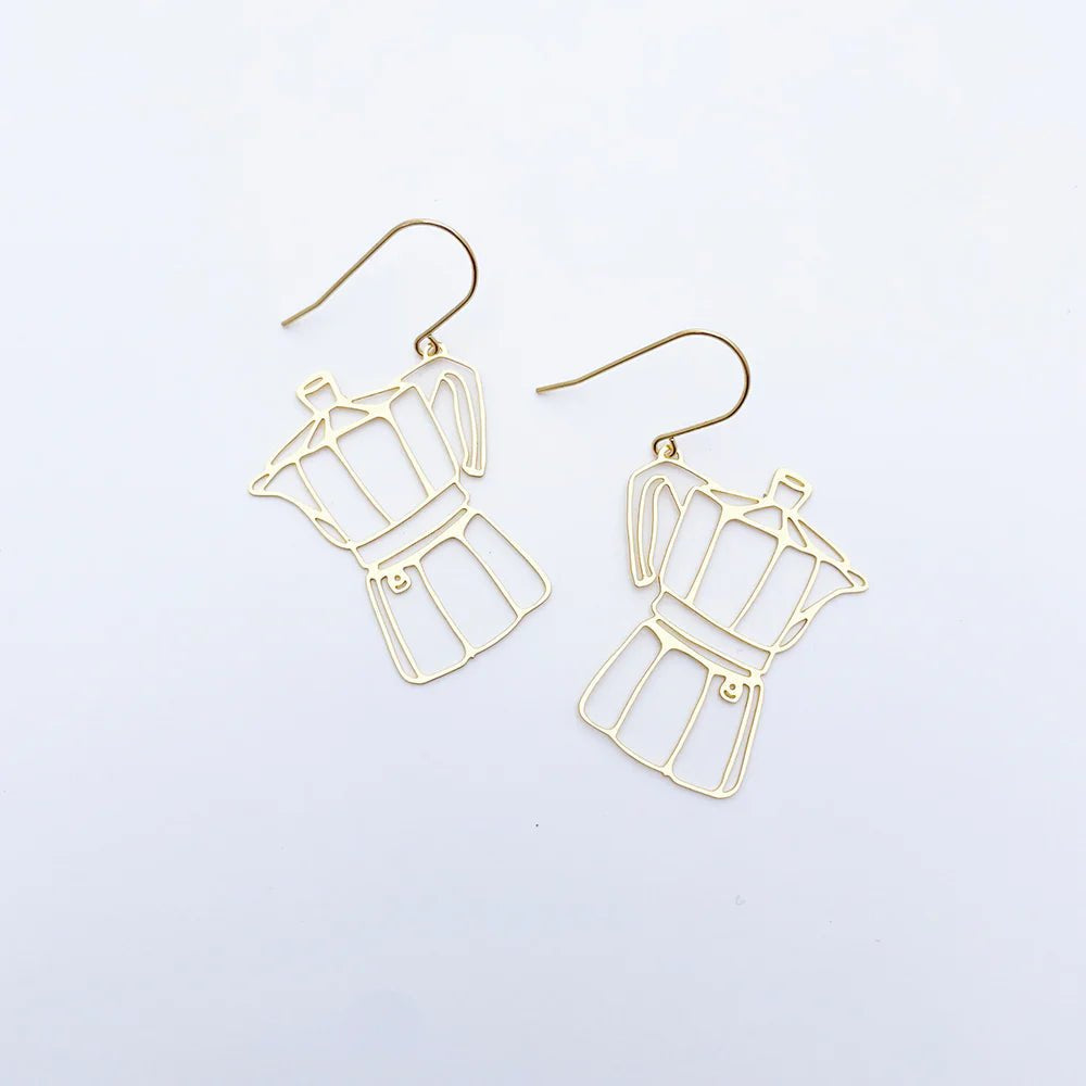 Denz earrings - Midi Gold Moka Pot