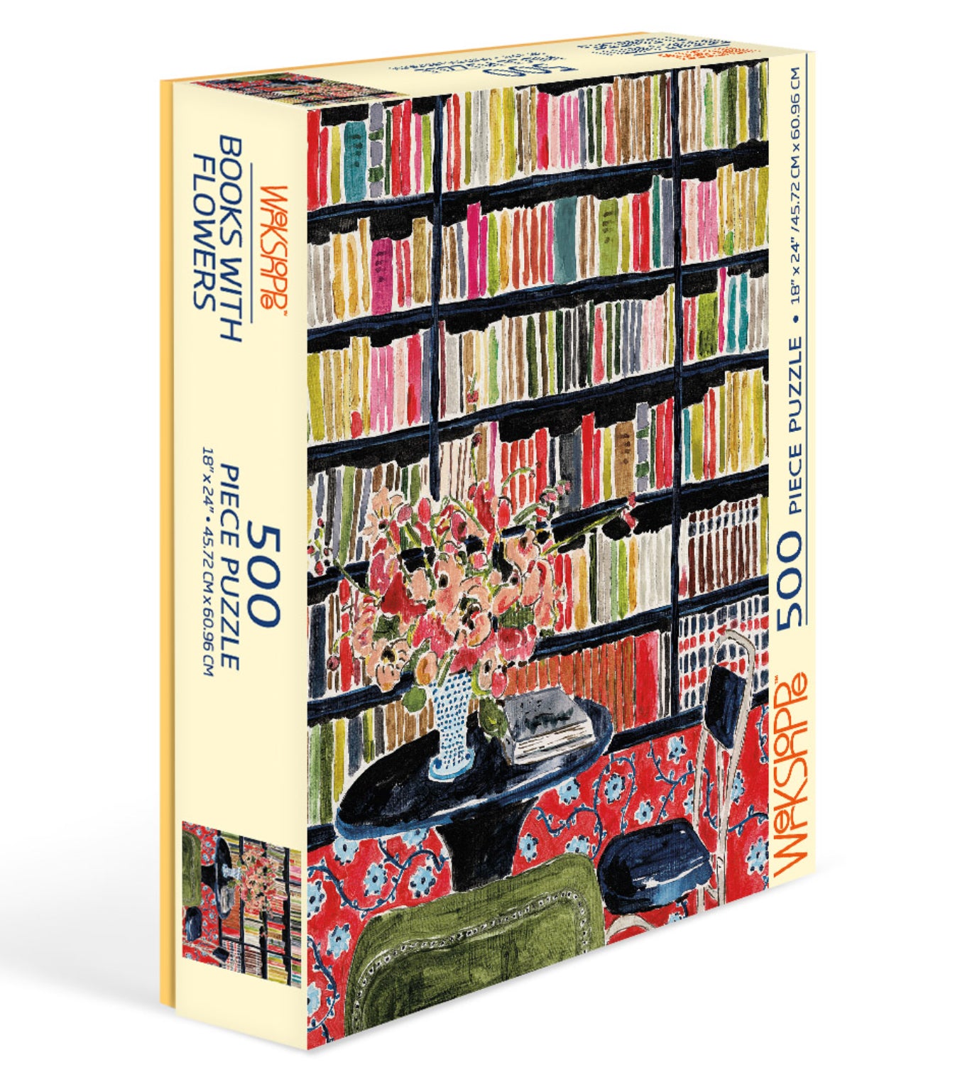 Werkshoppe 500 Piece Jigsaw Puzzle - Books with Flowers